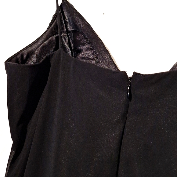 3/$20--Vintage Black Neglige, Faux Diamonds, 38C - Picture 10 of 16